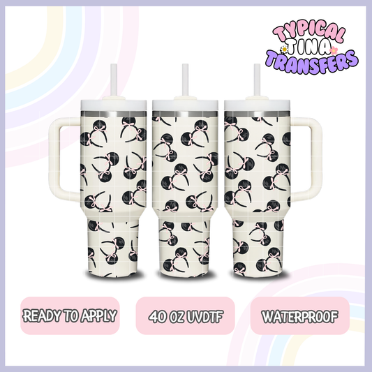 Coquette Mouse ears | 40oz UVDTF Wrap | POD