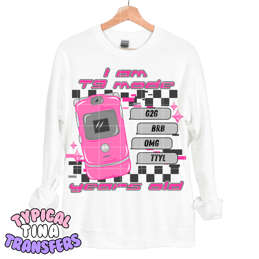 Throwback Pink Flip phone | DTF Transfers | POD