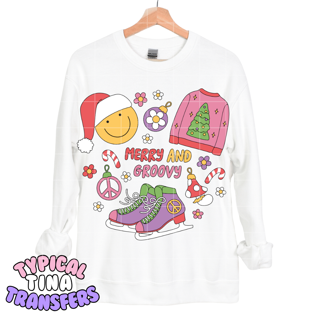 Merry and Groovy Essentials | DTF Transfers | POD