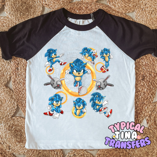 Fast Hedgehog | DTF Screen Print | POD