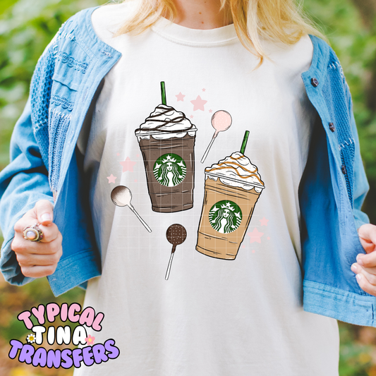 Starbies and Cake pops | DTF Screen Print | POD