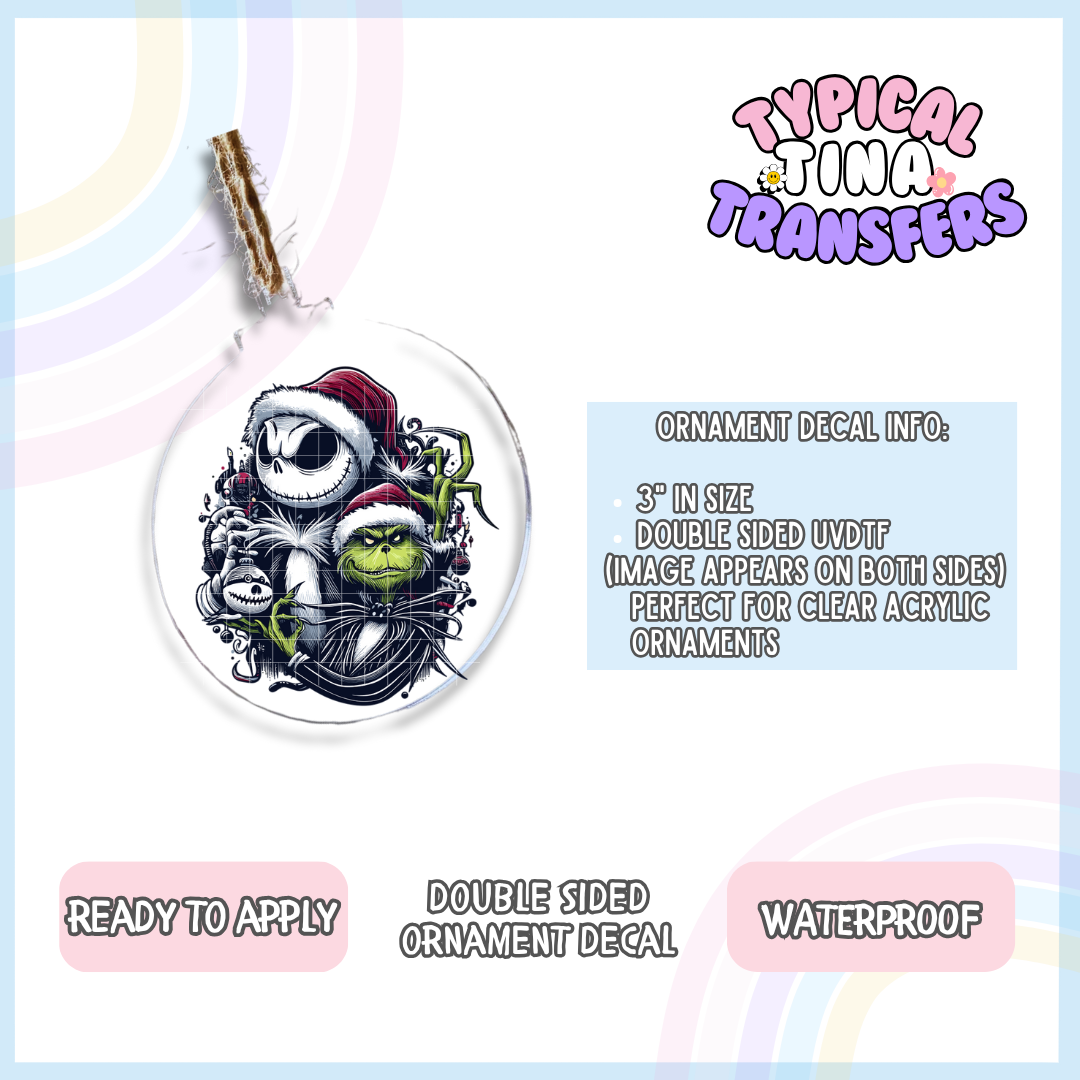 Jack and G Dark | 3" Ornament Decal | POD