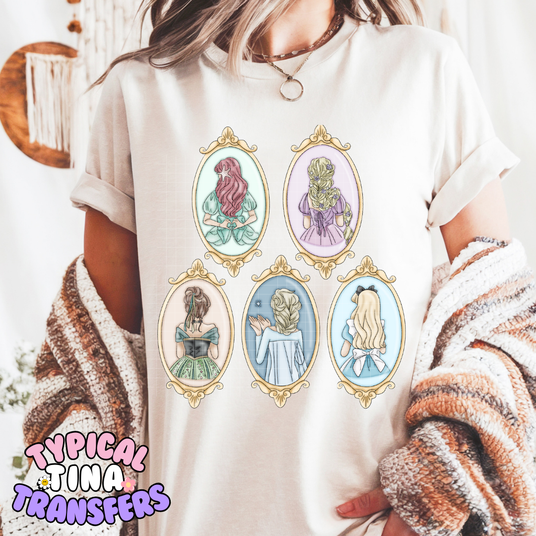 Princess Mirror Mural | DTF Screen Print | POD