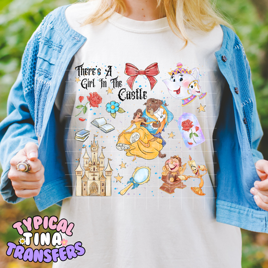 There's a Girl in the Castle | DTF Screen Print | POD