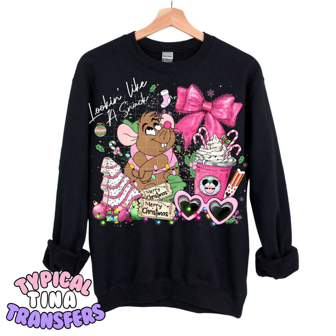 Gus lookin like a snack bow & drink (pink) | DTF Transfers | POD