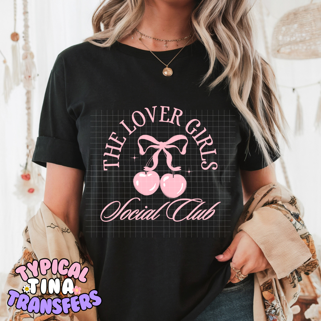 Lover's Club Pink | Adult 11" DTF Screen Print | POD