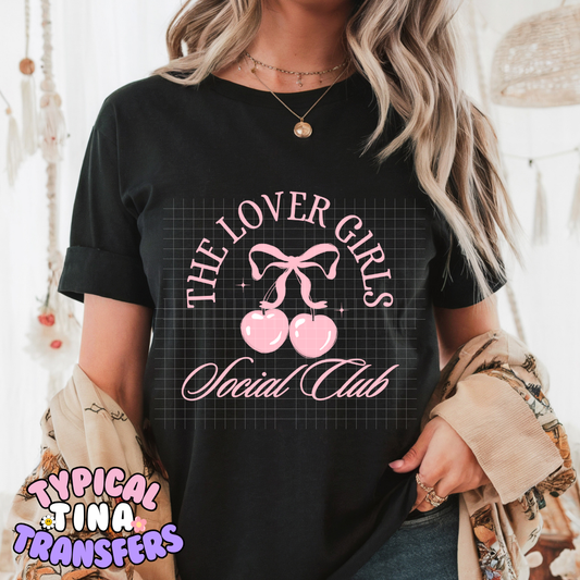 Lover's Club Pink | Adult 11" DTF Screen Print | POD