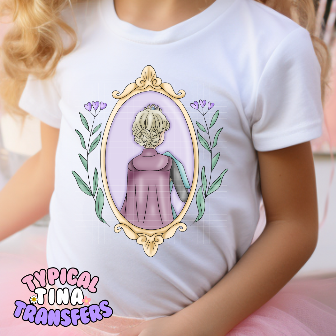 Princess Mirror Elsa Queen | DTF Screen Print | POD