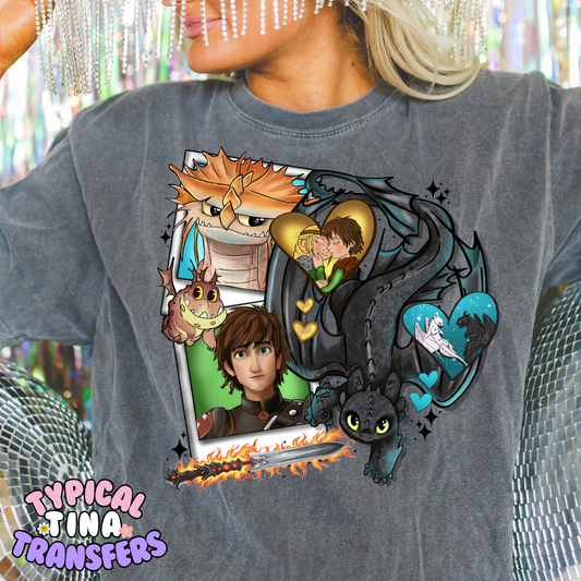 Polaroid Train Dragon | DTF Screen Print | POD