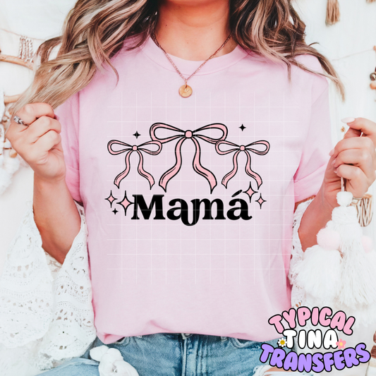 Mama (Spanish) Bows | DTF Screen Print | POD