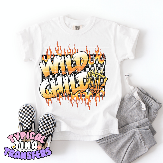 Wild Child Flames | DTF Transfer | POD