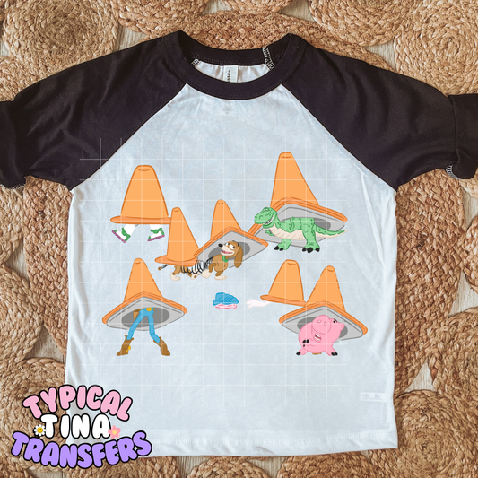 Toys and traffic cones | DTF Transfer | POD