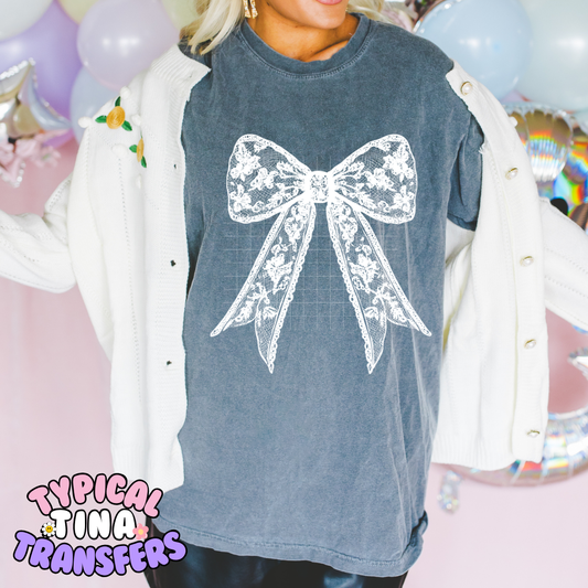 Full lace bow | DTF Screen Print | POD
