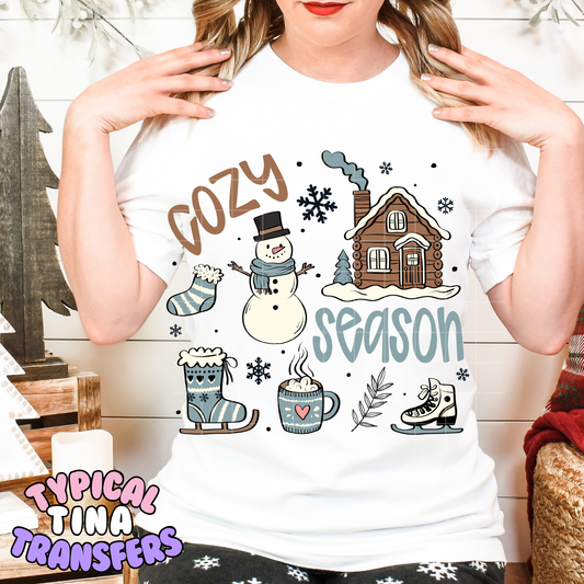 Cozy Season Blue | DTF Transfer | POD