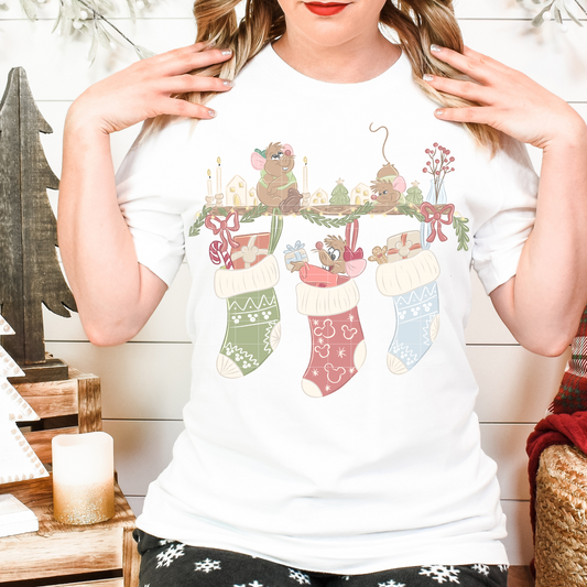 Christmas Mouse Shelf (no outline) | DTF Transfer | POD