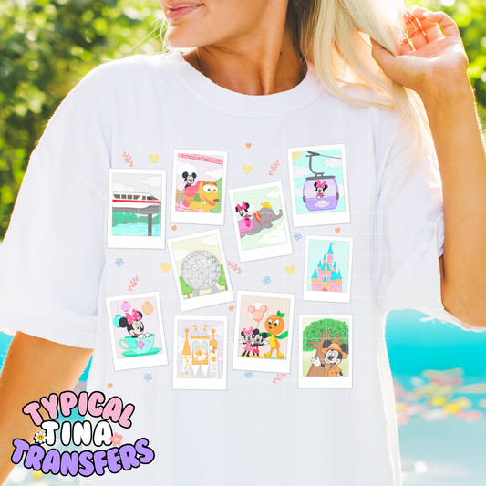 Dis Park Polaroids | DTF Transfer | POD