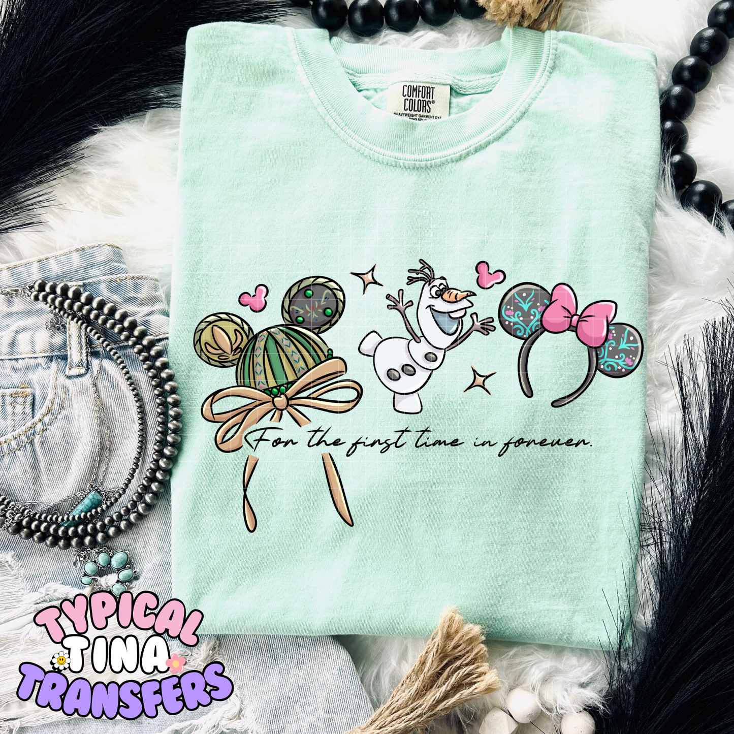 For the first time in forever Mouse ears & Hat | DTF Transfer | POD