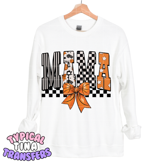 Mama checkered basketball patterns | DTF Screen Print | POD