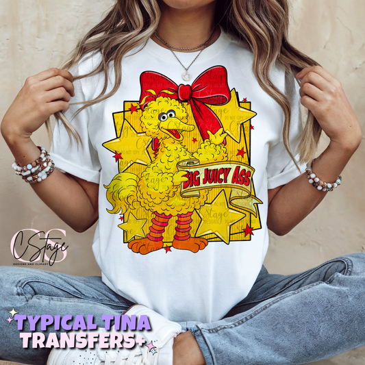Juicy As* Yellow bird | DTF Transfers | POD