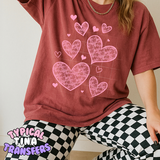 Lace hearts | DTF Transfers | POD