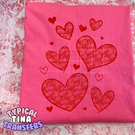 Lace hearts | DTF Transfers | POD