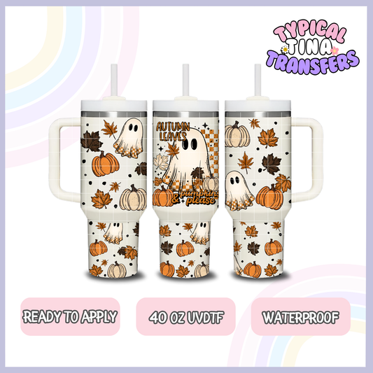 Autumn Ghost | 40oz UVDTF Wrap | POD