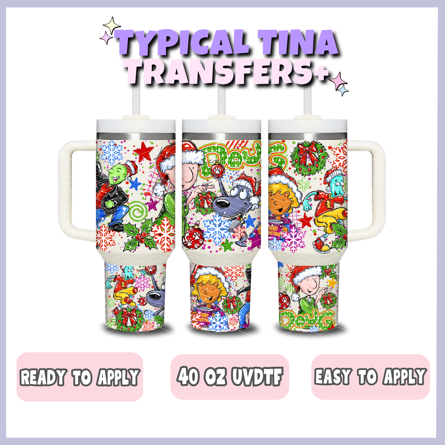 90s Xmas - D0ug | 40oz UVDTF Wrap | POD