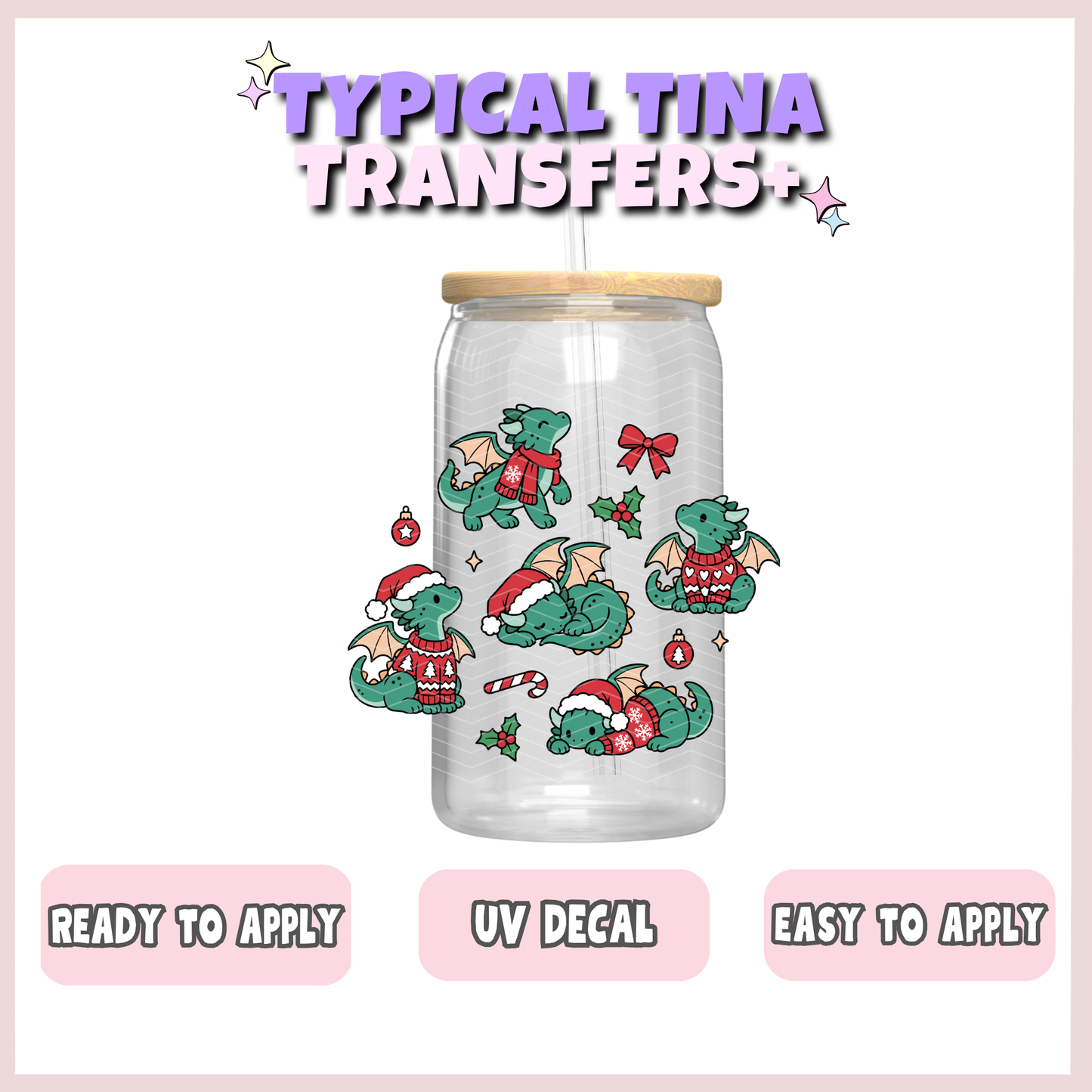 Christmas Dragons |  UV decals | POD