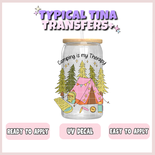 Camping is my therapy | UV decals | POD