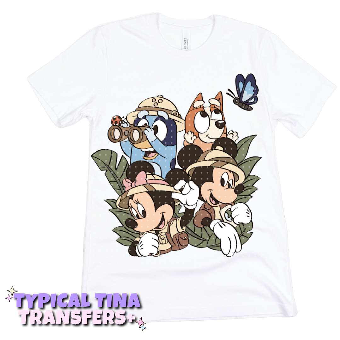 Jungle Ride M&M w/ pup sisters | DTF Transfers | POD