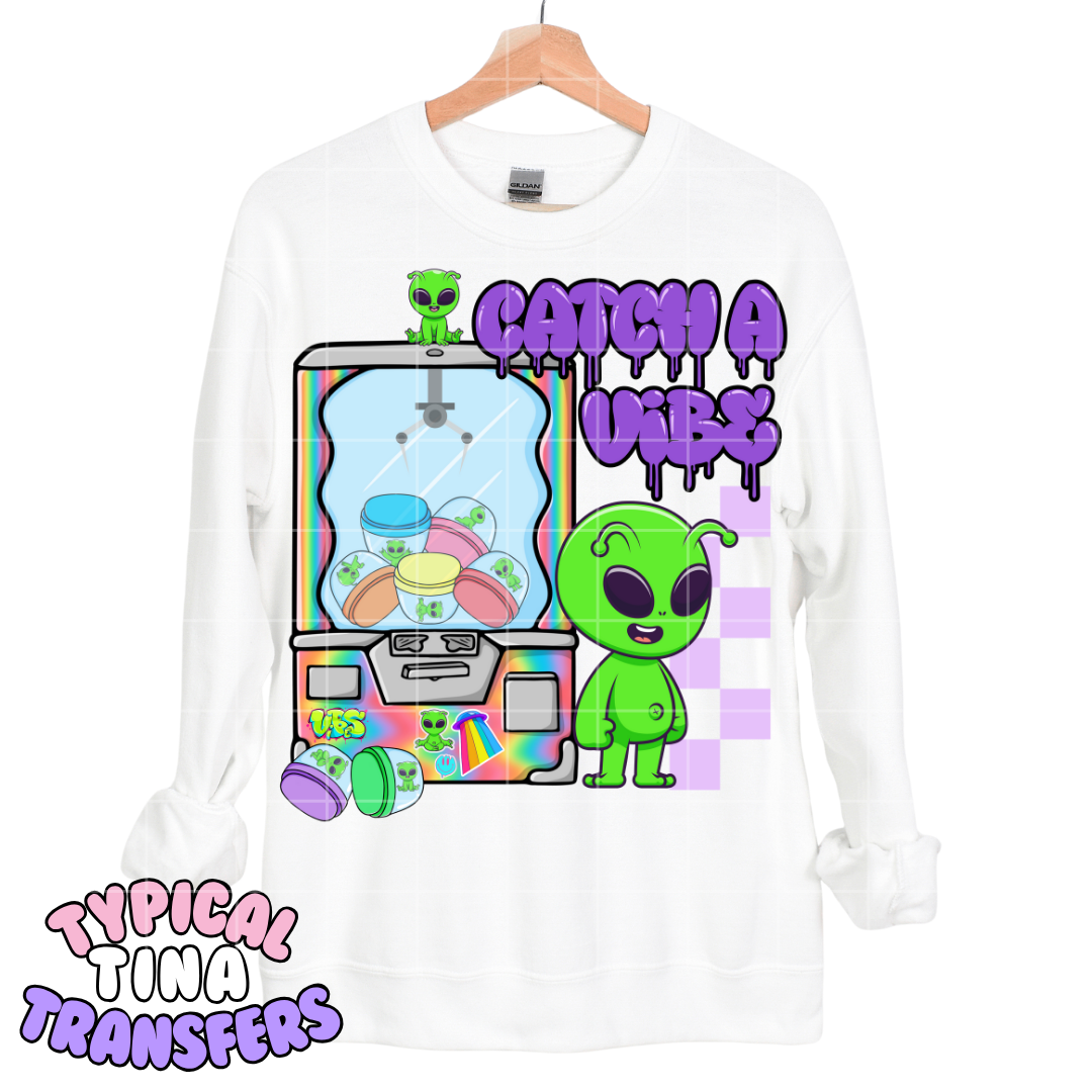 Alien Catch Vibes | DTF Transfers | POD