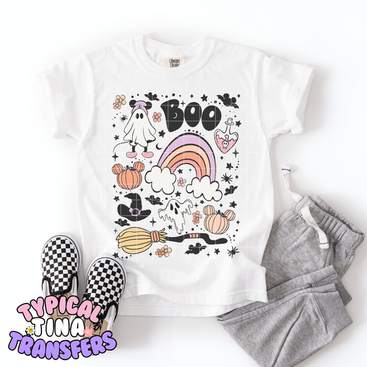 Boo Ghost Collage | DTF Transfer | POD