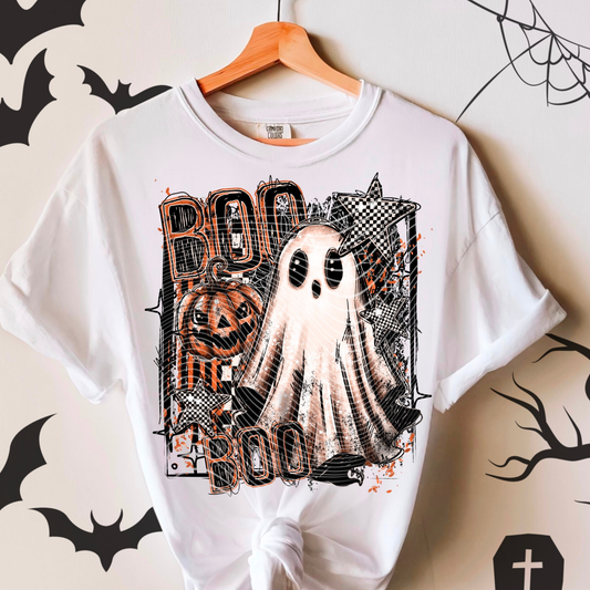 Boo Ghost Larger eyes | DTF Transfer | POD
