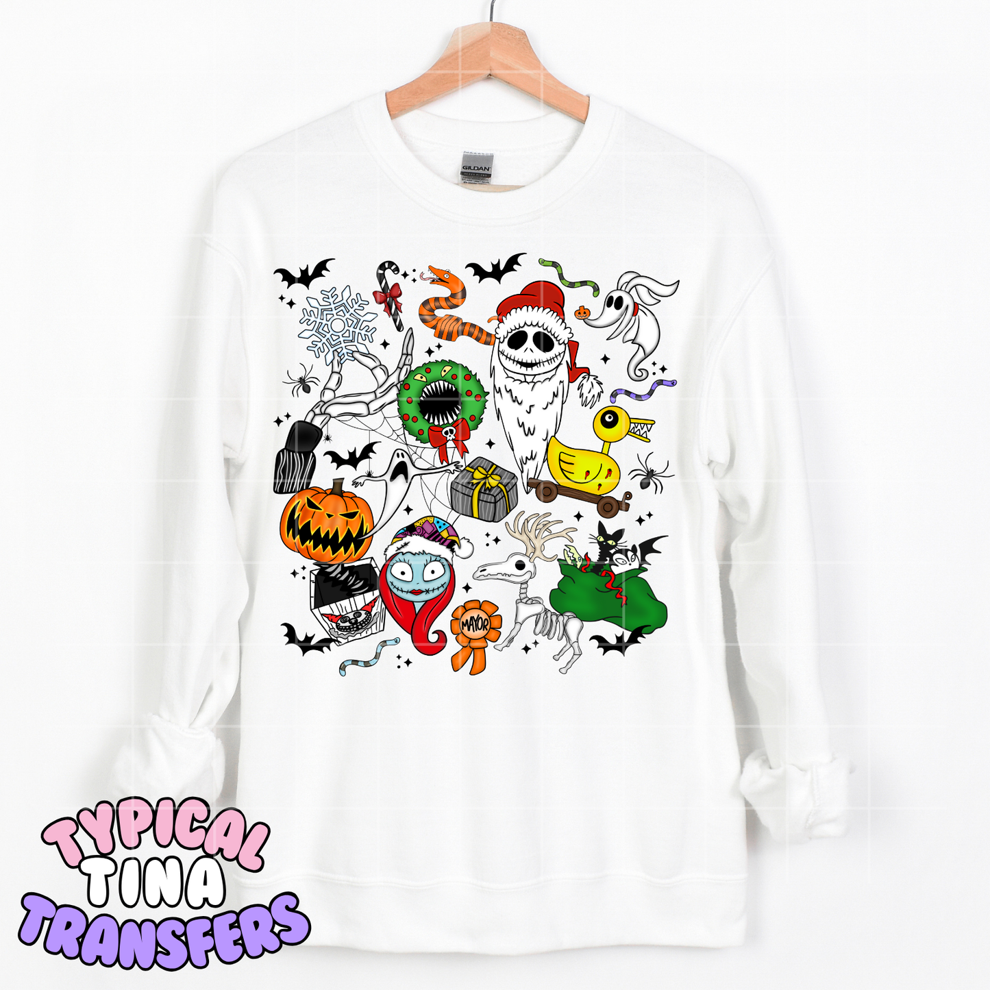 Nightmare Before Xmas (doodle) | DTF Transfer | POD