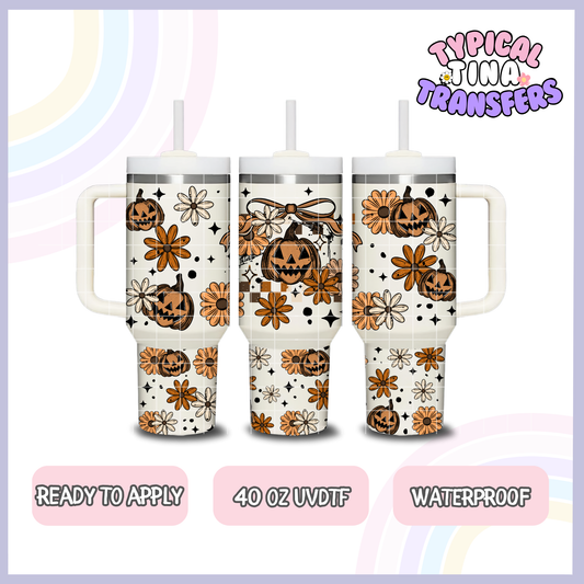 Pumpkin Coquette Tan | 40oz UVDTF Wrap | POD