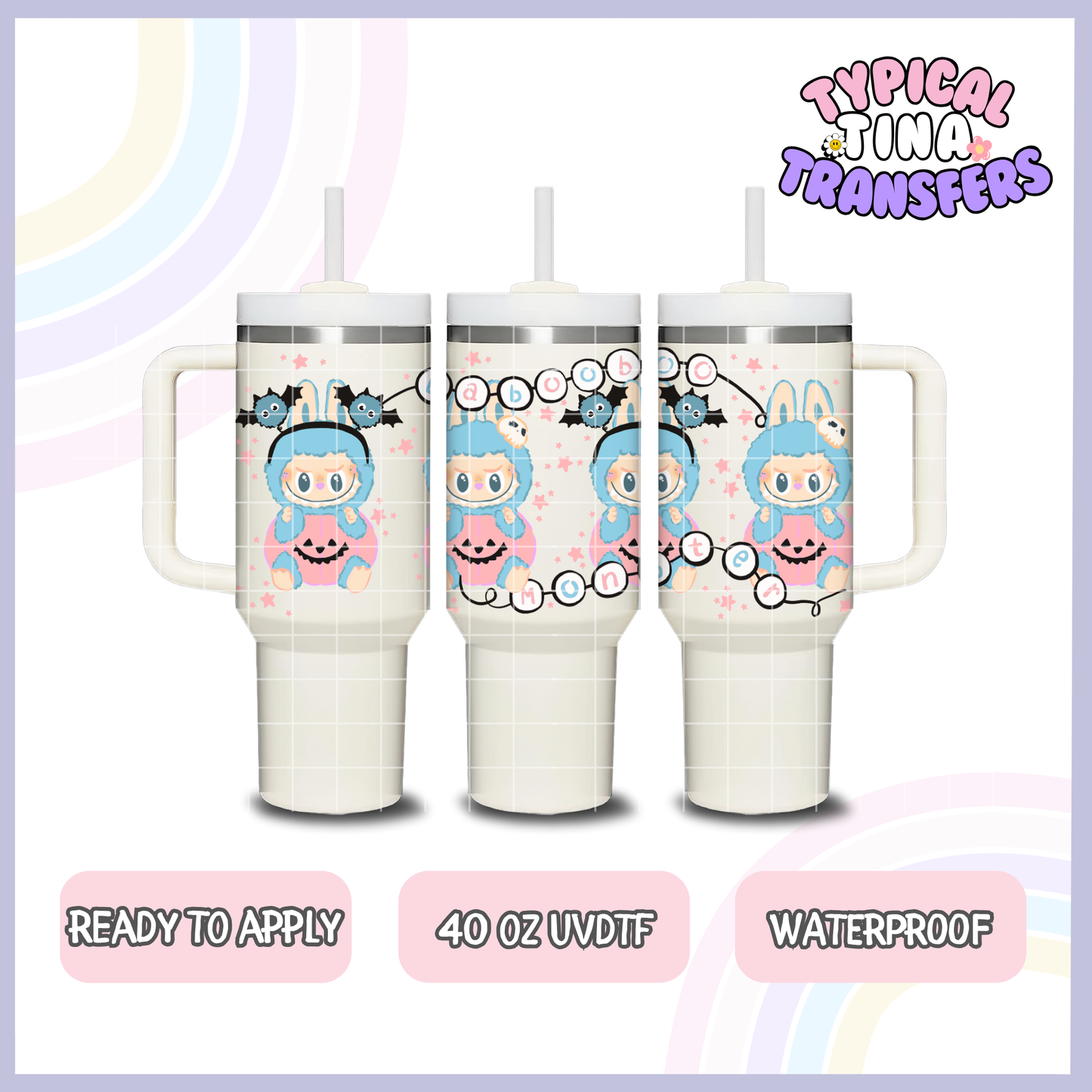 Lafu Spooky Blue | 40oz UVDTF Wrap | POD
