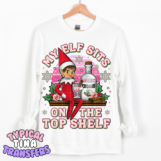 Sits on the shelf (elves) | DTF Transfer | POD