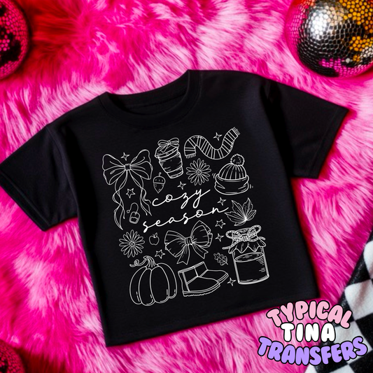 Cozy Season Doodle | DTF Transfer | POD