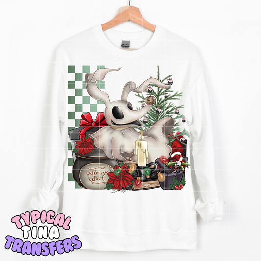 Zero Holiday theme (checkered background) | DTF Transfer | POD