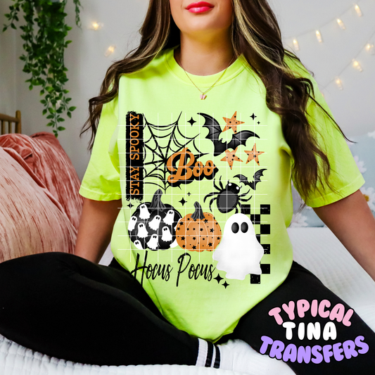 Stay Spooky, Boo Hocus pocus | DTF Transfer | 11" Adult