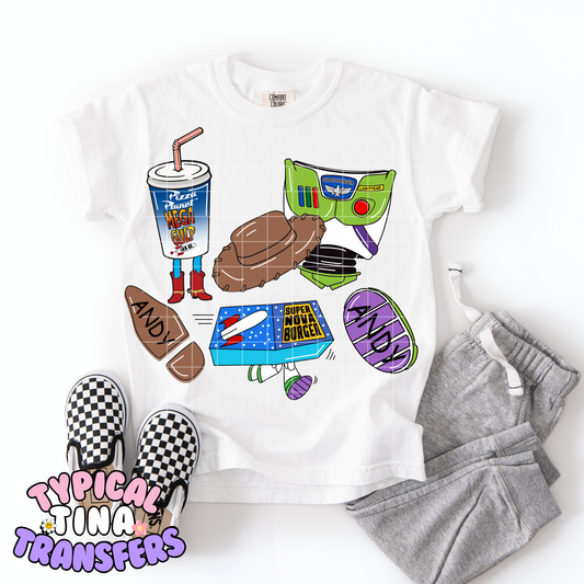 Story toys elements |  DTF Transfer | POD
