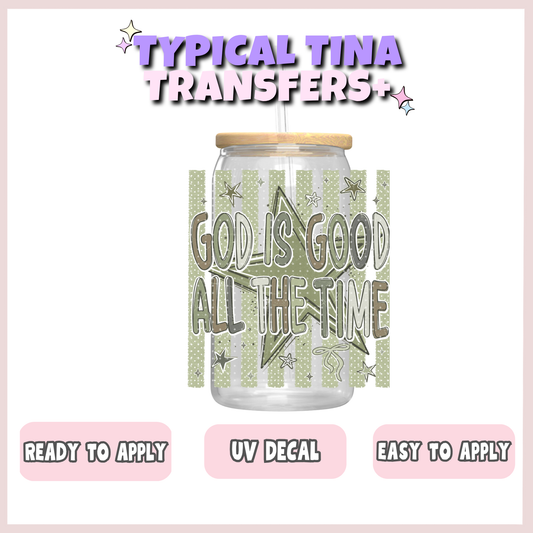 god is good all the time | UV decals | POD
