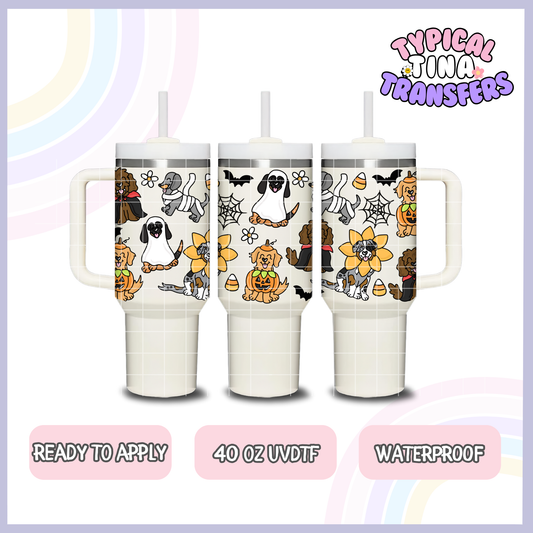 Halloween Pups | 40oz UVDTF Wrap | POD