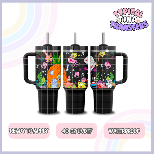 Bob the Spongee house | 40oz UVDTF Wrap | POD