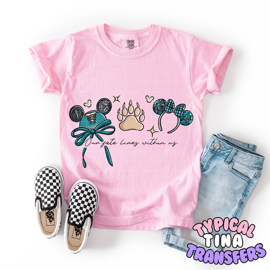 Princess Mer Mouse ears and hat | DTF Transfer | POD