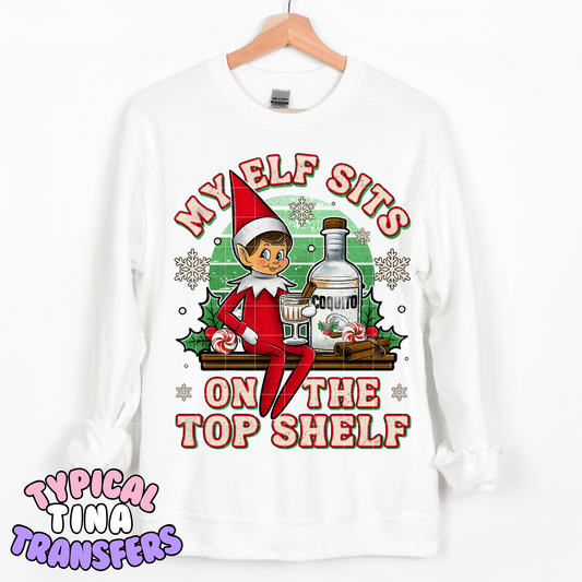 Sits on the shelf (elves) | DTF Transfer | POD