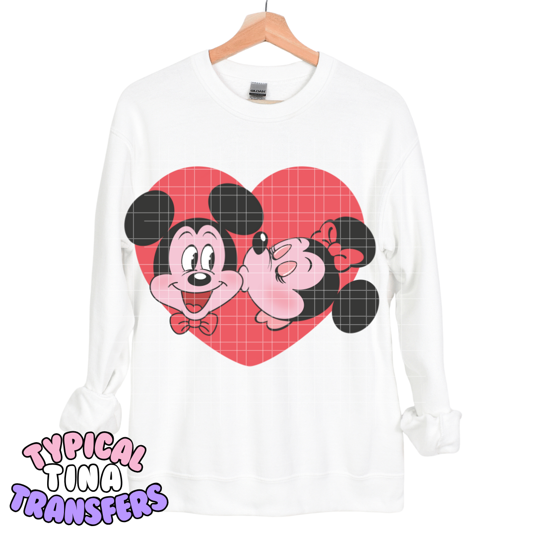 M&M Heart and kiss | DTF Transfers | POD