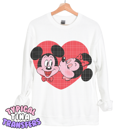 M&M Heart and kiss | DTF Transfers | POD