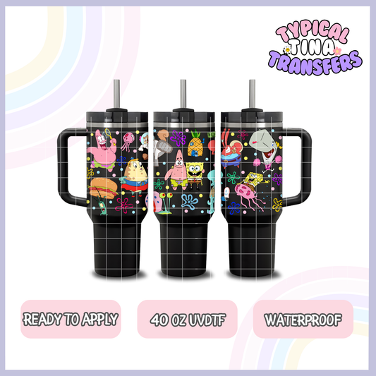 Bob & Pat | 40oz UVDTF Wrap | POD