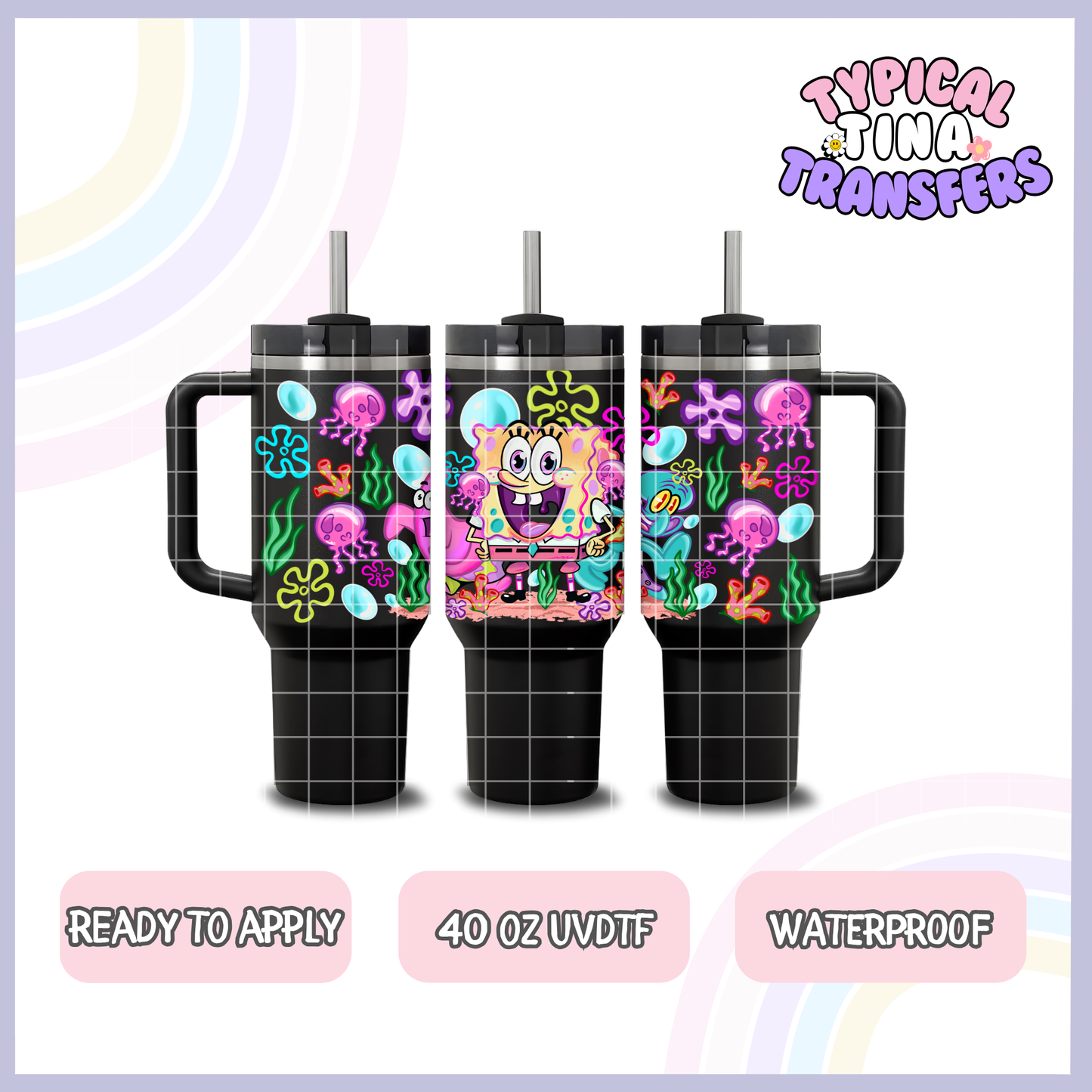 Neon Bob  | 40oz UVDTF Wrap | POD